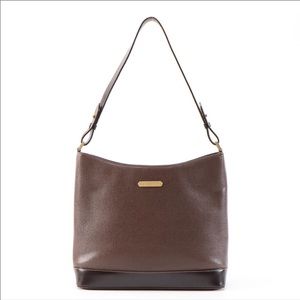 Burberry Leather with Haymarket Check lining